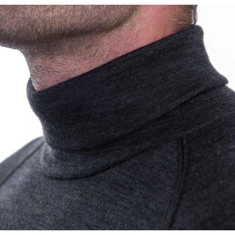 Baselayer Merino Bold Outdoor Men's Long Sleeve Roll Neck Anthracite Petit â Image 2