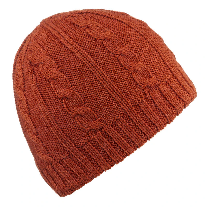 WEDZE BONNET DE SKI ADULTE TORSADES WOOL TERRA COTA â Image 2