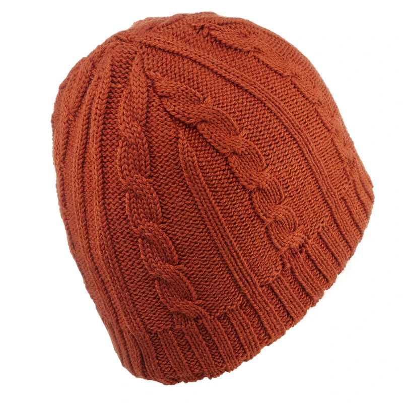 WEDZE BONNET DE SKI ADULTE TORSADES WOOL TERRA COTA â Image 5