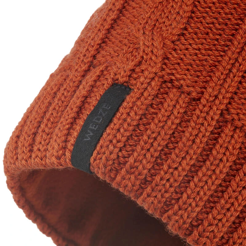 WEDZE BONNET DE SKI ADULTE TORSADES WOOL TERRA COTA â Image 6