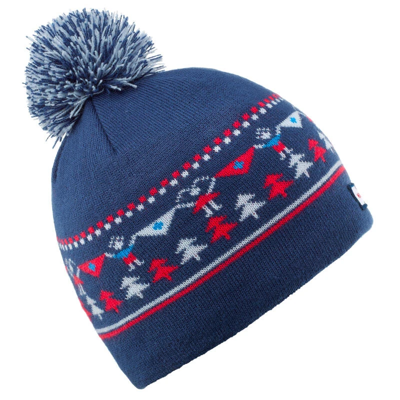 WEDZE BONNET DE SKI ENFANT - JACQUARD - BLEU MARINE â Image 2