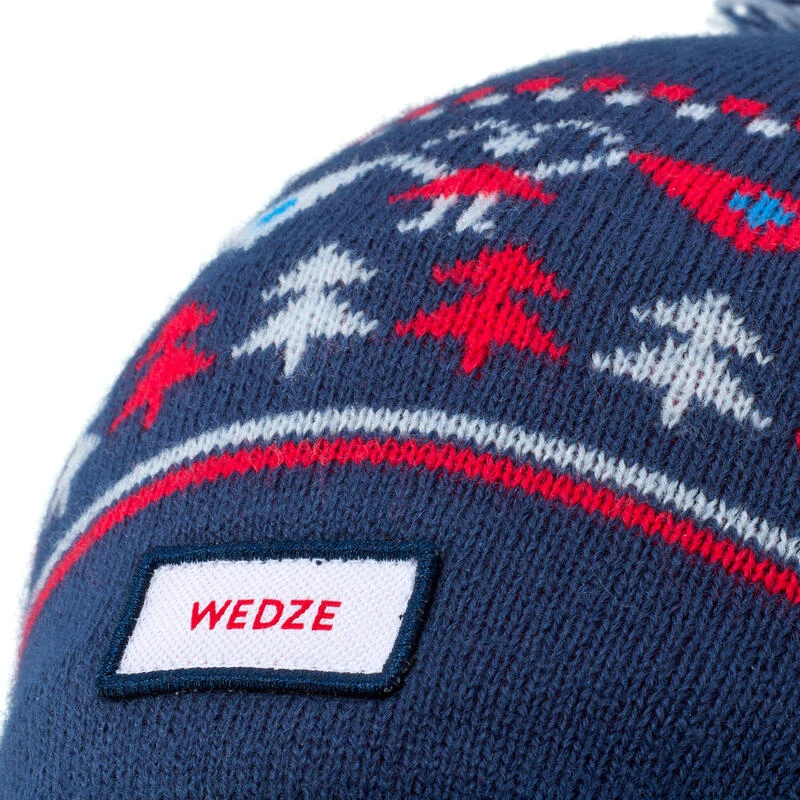 WEDZE BONNET DE SKI ENFANT - JACQUARD - BLEU MARINE â Image 6