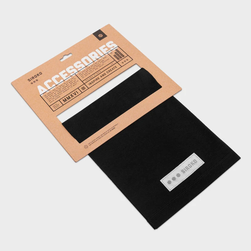 Cache-cou Vélo En Laine Mérinos Cyclisme Homme Et Femme SRX Whirlwind Noir – Image 3