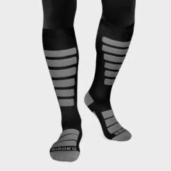 Chaussettes De Snowboard Et Ski Sports D'hiver Homme Et Femme Aoraki Black Noir