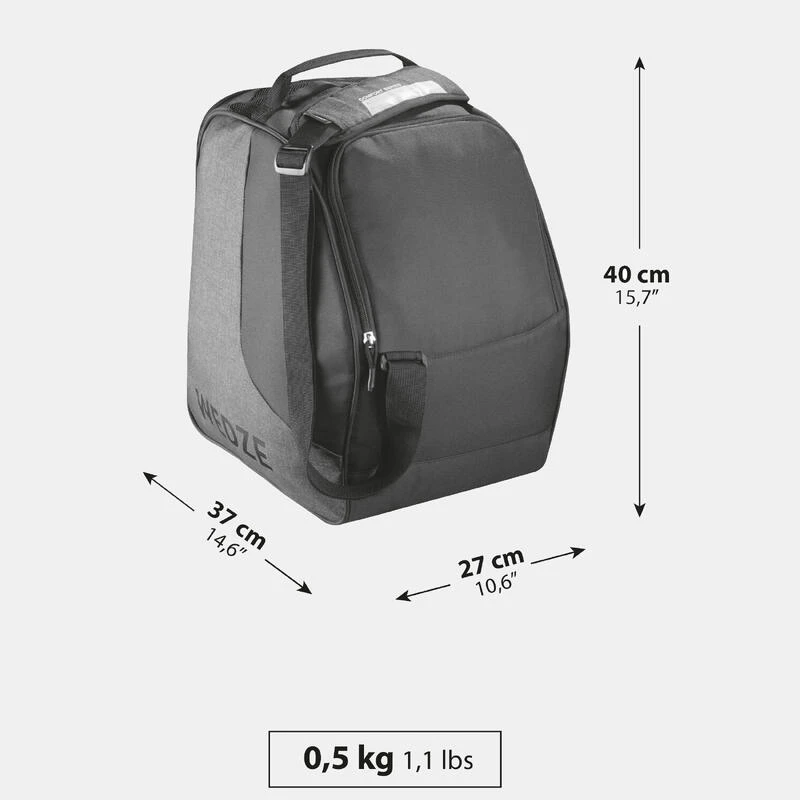 WEDZE HOUSSE DE CHAUSSURES DE SKI - 500 - GRIS ROUGE â Image 9