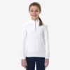 WEDZE Sous-vêtement De Ski Enfant - BL 500 1/2 Zip Haut - Blanc