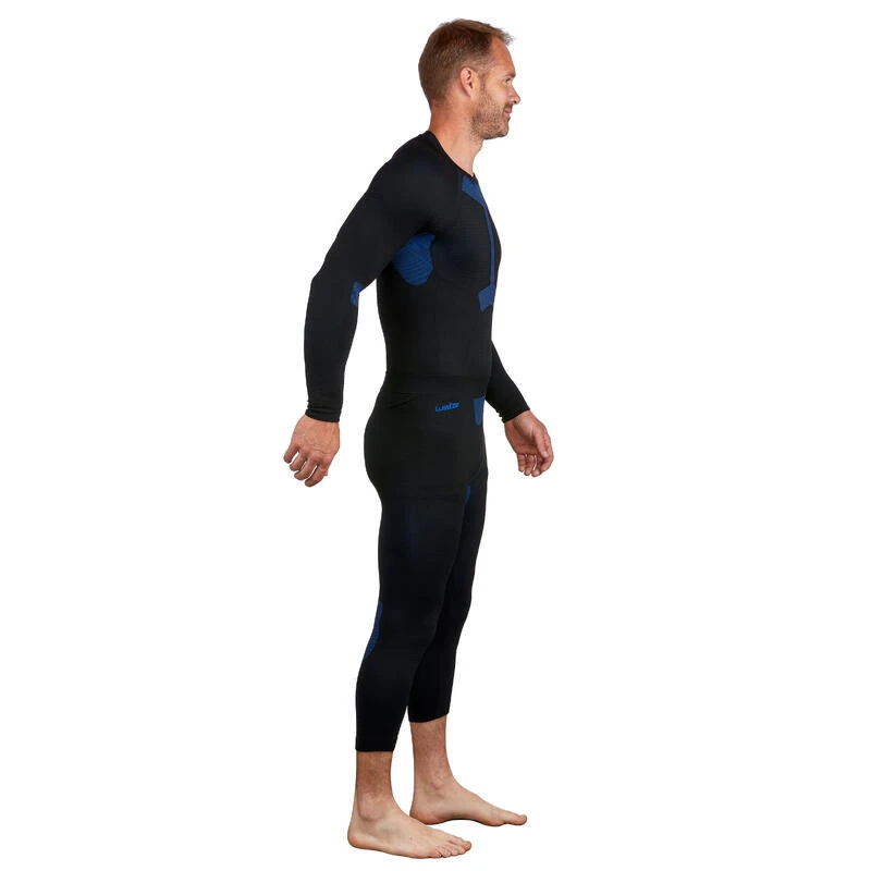 WEDZE Sous-vêtement Thermique De Ski Seamless Homme BL 580 I-Soft Bas - Noir/bleu – Image 4