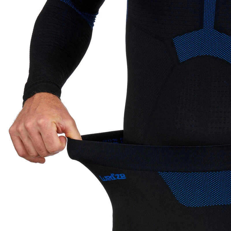 WEDZE Sous-vêtement Thermique De Ski Seamless Homme BL 580 I-Soft Bas - Noir/bleu – Image 6