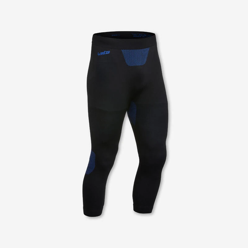WEDZE Sous-vêtement Thermique De Ski Seamless Homme BL 580 I-Soft Bas - Noir/bleu
