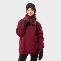 Veste Snowboard Femme Sports D'hiver W1-W Groenland Bordeaux