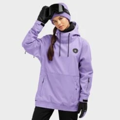 Veste Snowboard Femme Sports D'hiver W1-W Snowy Lavande