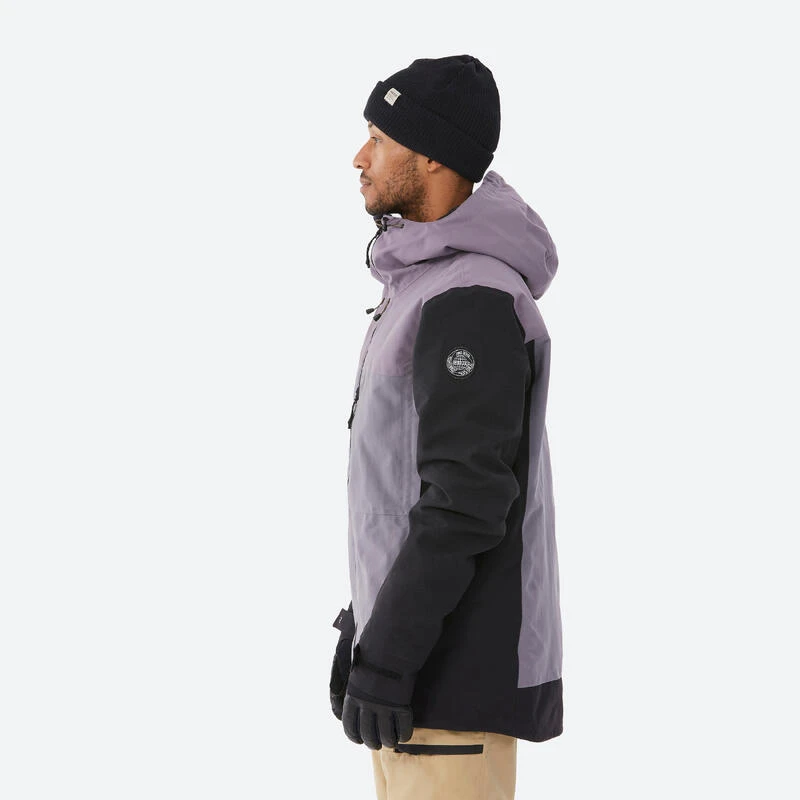 Veste Snowboard Homme Compatible ZIPROTEC SNB 500 -Violette â Image 2