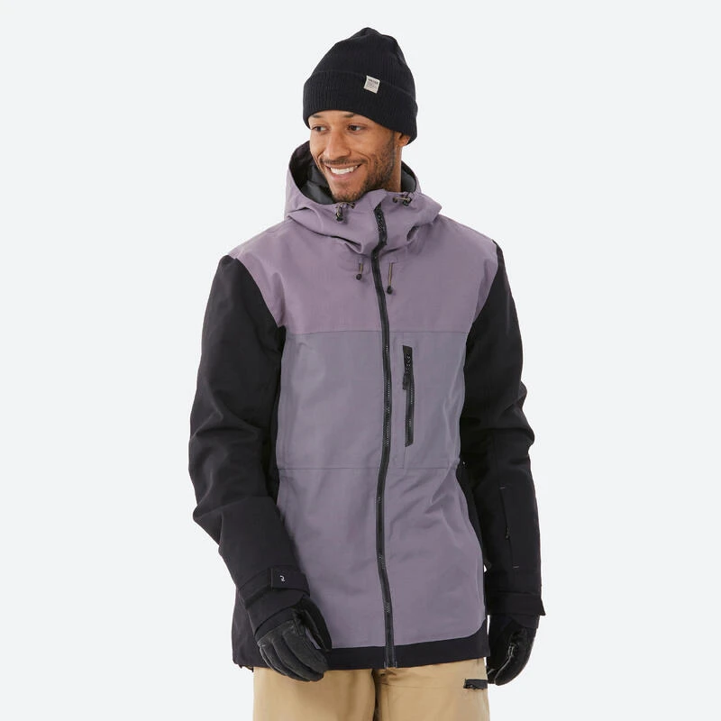 Veste Snowboard Homme Compatible ZIPROTEC SNB 500 -Violette