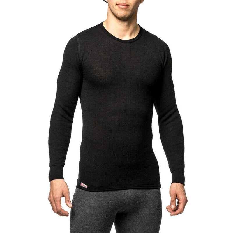 Woolpower Merino Base Layer Crewneck 200 - Noir â Image 3